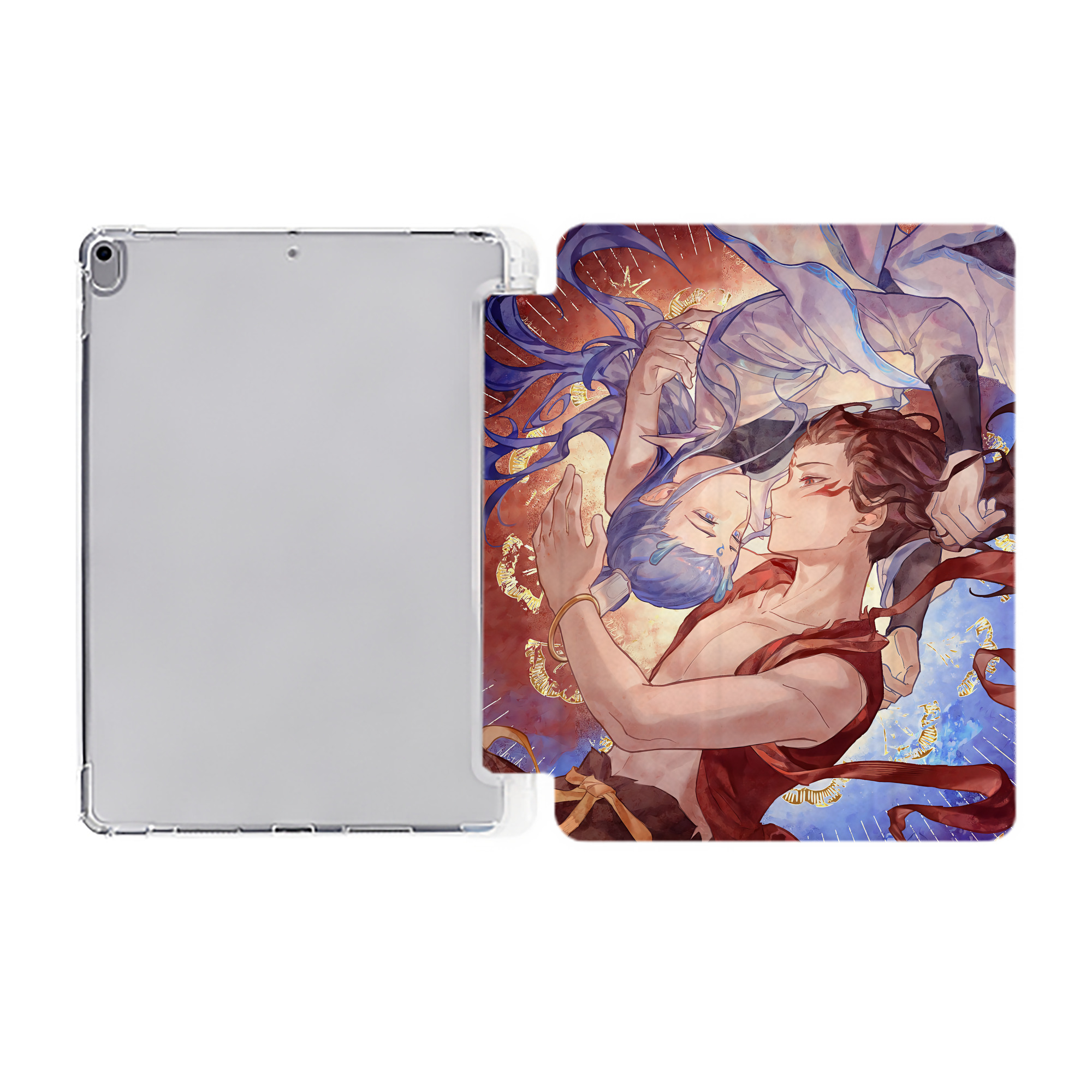 （画像用） Ne Zha 2 ナタ 魔童の大暴れ IPad ケース ペン収納付き 三つ折りスタンド PUレザー×シリコン 対応機種9.5/10.5/10.9インチ